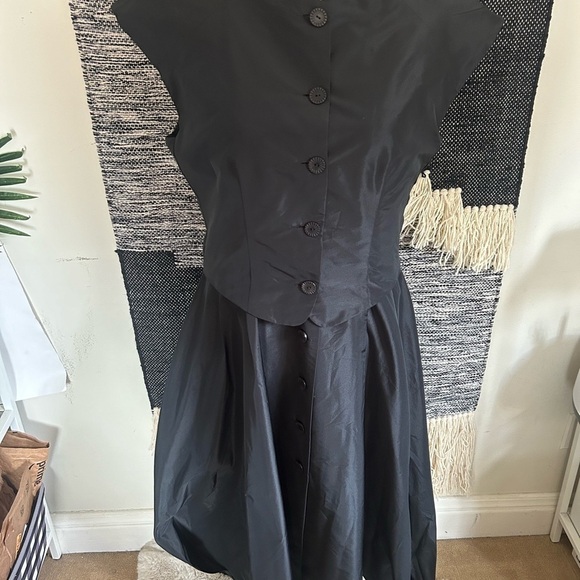 Lilith black short sleeve button down dress size 36/XS - Picture 4 of 13